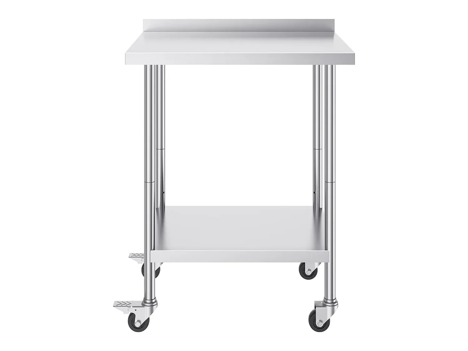 Móvel De Arrumação* Mesa de Trabalho SucceBuy Mesa de Trabalho em Aço Inoxidável 60.96 x 76.2 cm, Mesa de Preparação de Alimentos Comercial com Rodízios Prateado