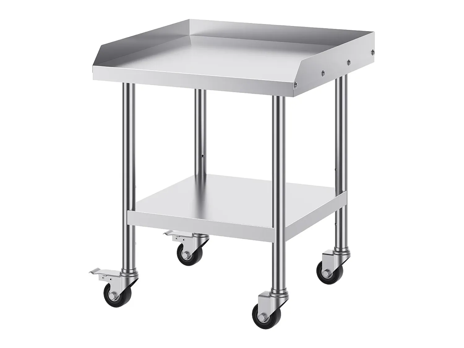 Móvel De Arrumação* Mesa de Trabalho SucceBuy Mesa de Trabalho em Aço Inoxidável 60.96 x 60.96 cm, Mesa de Preparação de Alimentos Comercial para Serviços Pesados Prateado