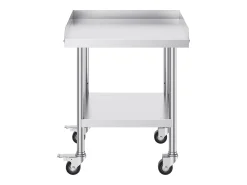 Móvel De Arrumação* Mesa de Trabalho SucceBuy Mesa de Trabalho em Aço Inoxidável 60.96 x 60.96 cm, Mesa de Preparação de Alimentos Comercial para Serviços Pesados Prateado