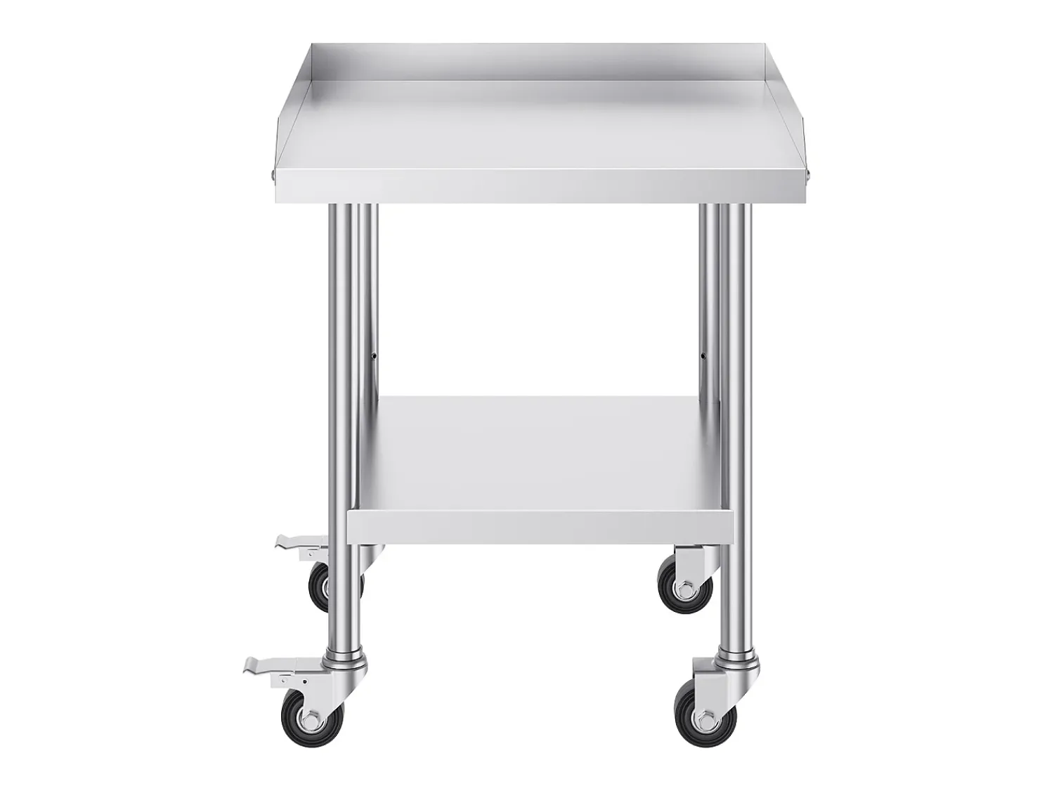 Móvel De Arrumação* Mesa de Trabalho SucceBuy Mesa de Trabalho em Aço Inoxidável 60.96 x 60.96 cm, Mesa de Preparação de Alimentos Comercial para Serviços Pesados Prateado