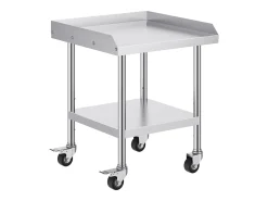Móvel De Arrumação* Mesa de Trabalho SucceBuy Mesa de Trabalho em Aço Inoxidável 60.96 x 60.96 cm, Mesa de Preparação de Alimentos Comercial para Serviços Pesados Prateado