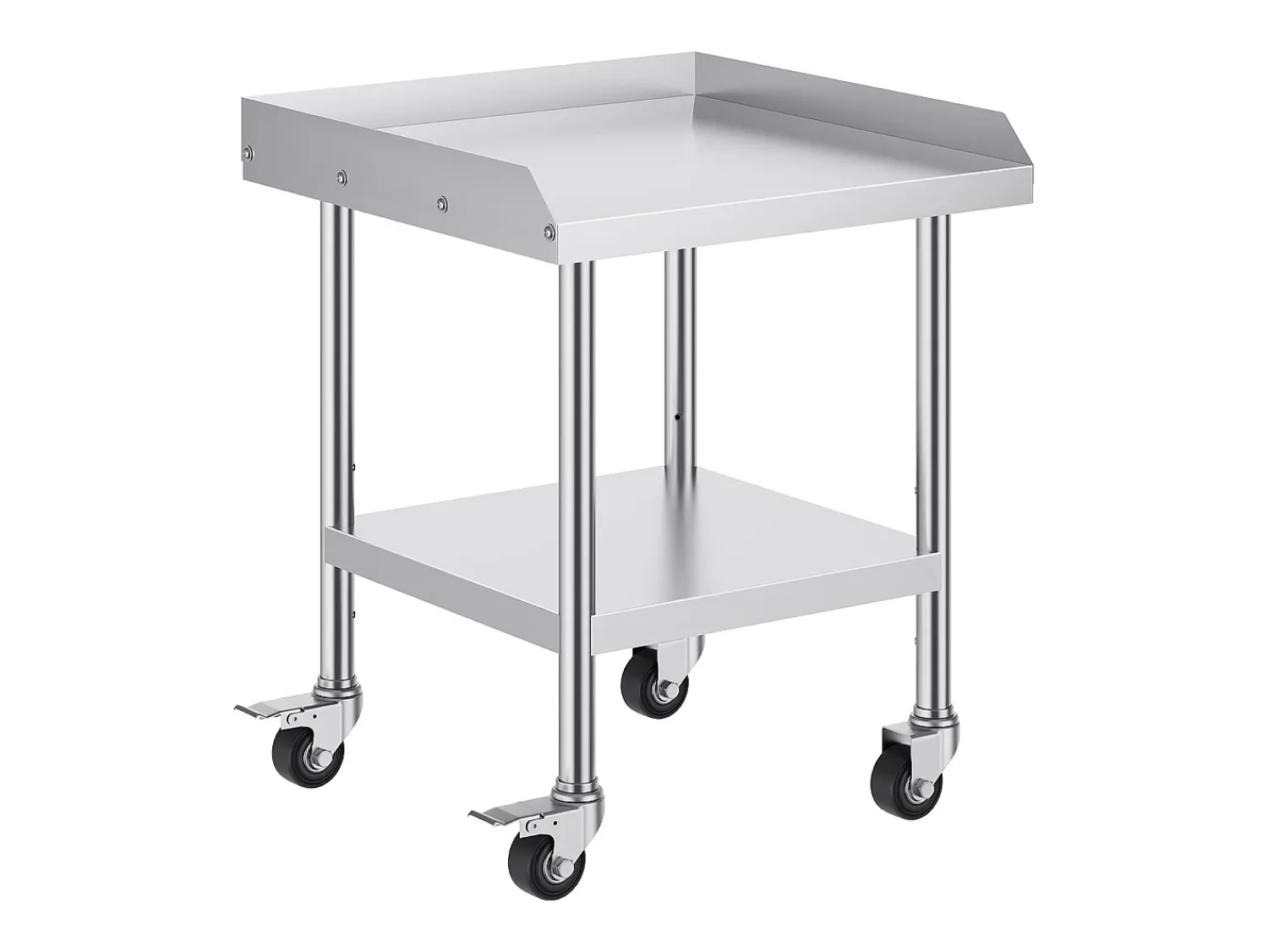 Móvel De Arrumação* Mesa de Trabalho SucceBuy Mesa de Trabalho em Aço Inoxidável 60.96 x 60.96 cm, Mesa de Preparação de Alimentos Comercial para Serviços Pesados Prateado