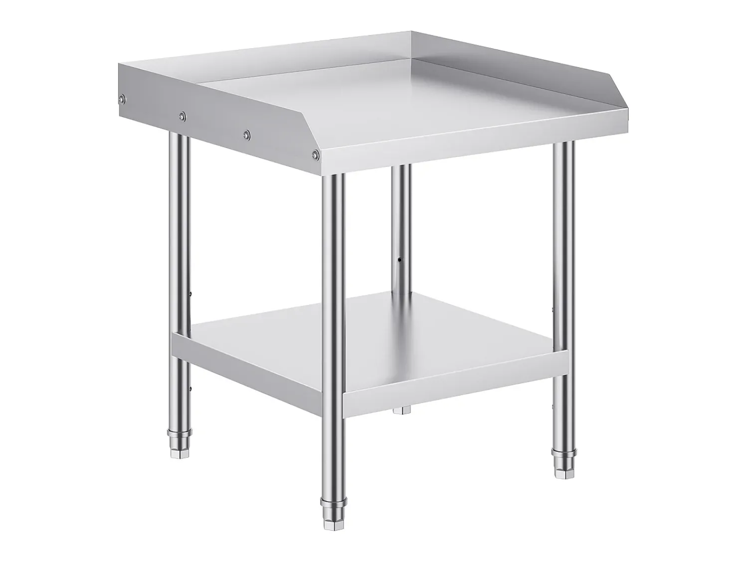 Móvel De Arrumação| Mesa de Trabalho SucceBuy Mesa de Trabalho em Aço Inoxidável 60.96 x 60.96 cm, Mesa de Preparação de Alimentos para Restaurante Prateado