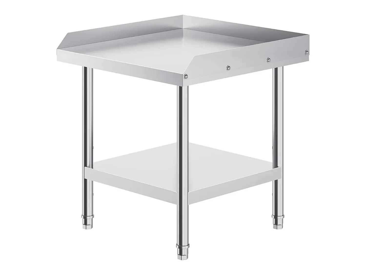 Móvel De Arrumação| Mesa de Trabalho SucceBuy Mesa de Trabalho em Aço Inoxidável 60.96 x 60.96 cm, Mesa de Preparação de Alimentos para Restaurante Prateado
