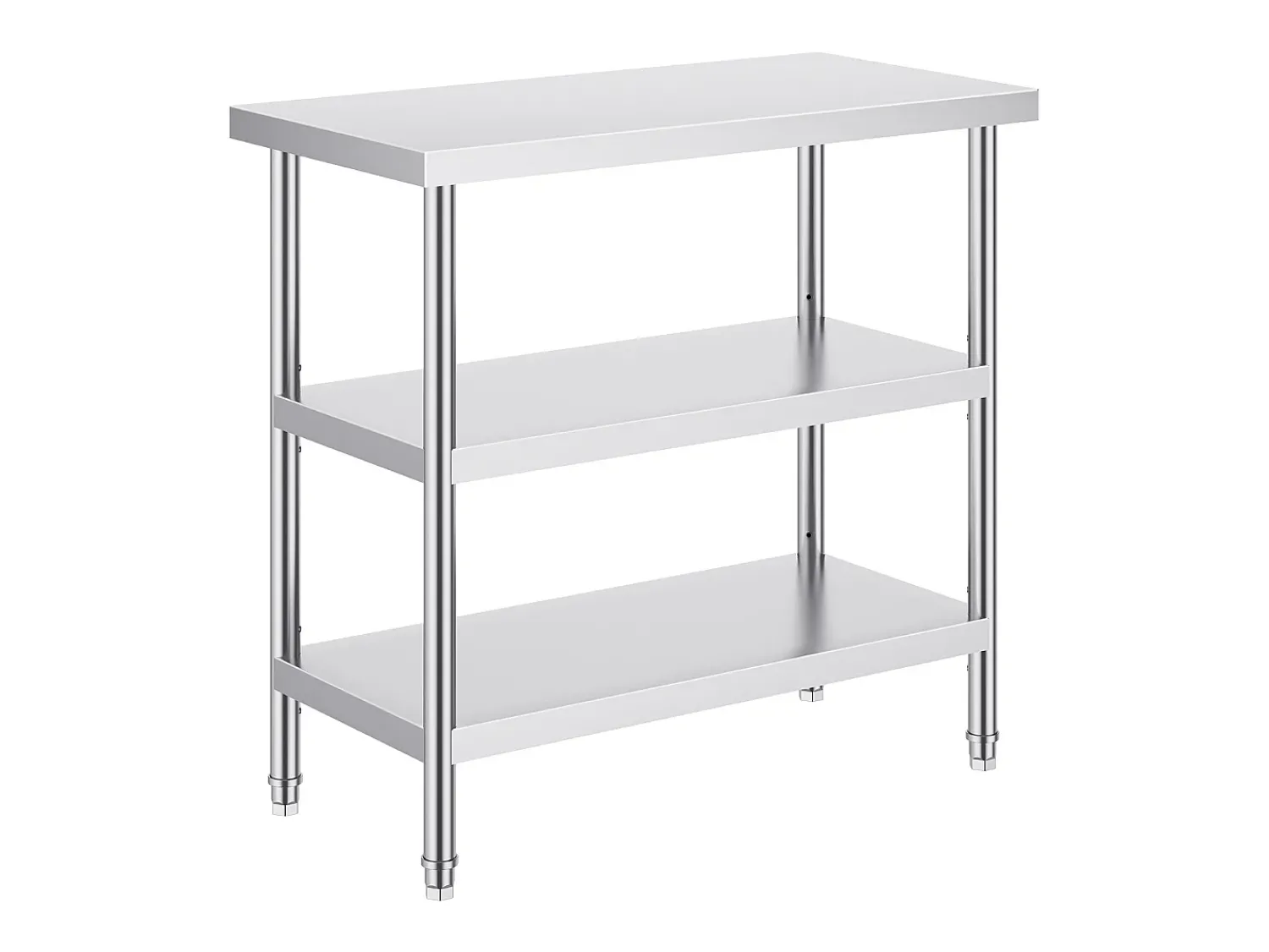 Móvel De Arrumação| Mesa de Trabalho SucceBuy Mesa de Trabalho em Aço Inoxidável 45.7 x 91.4 cm, Mesa de Preparação de Alimentos para Cozinha Comercial Prateado