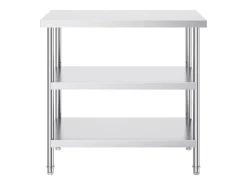 Móvel De Arrumação| Mesa de Trabalho SucceBuy Mesa de Trabalho em Aço Inoxidável 45.7 x 91.4 cm, Mesa de Preparação de Alimentos para Cozinha Comercial Prateado