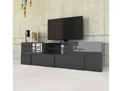 Mesa de TV antracite LONDON^ Móvel De Tv