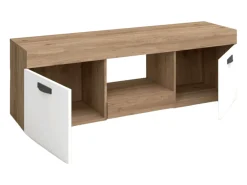 Mesa de TV Argos 2 Natural 2 Portas Sala de Jantar Moderna 49x150x40 cm^ Móvel De Tv