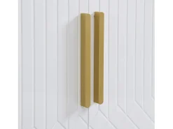 Mesa de TV com base, puxadores dourados, armário baixo para sala de estar com portas estruturadas esculpidas,^ Móvel De Tv