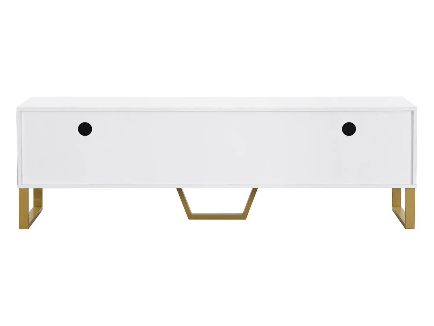 Mesa de TV com base, puxadores dourados, armário baixo para sala de estar com portas estruturadas esculpidas,^ Móvel De Tv