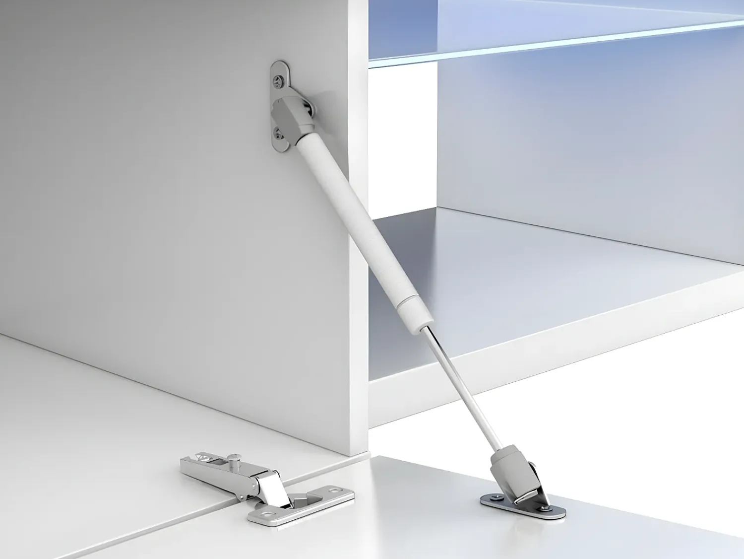 Loungitude Mesa de TV com LED incluído, brilhante, 150x43x41 cm^ Móvel De Tv