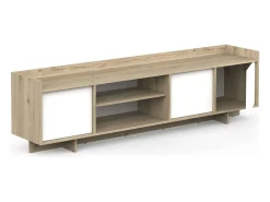 Mesa de TV de chumbo 3 portas 1 prateleira carvalho artesanal 180 melamina sala de estar^ Móvel De Tv