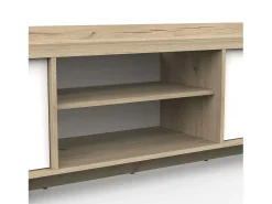 Mesa de TV de chumbo 3 portas 1 prateleira carvalho artesanal 180 melamina sala de estar^ Móvel De Tv