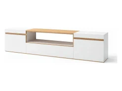 duehome Mesa de TV Kavos Blanco - Roble Arena^ Móvel De Tv
