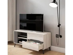 Móvel De Tv*duehome Mesa de TV Lizz 110 Grayish - Antracita Multicor