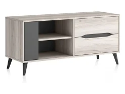 Móvel De Tv*duehome Mesa de TV Lizz 110 Grayish - Antracita Multicor