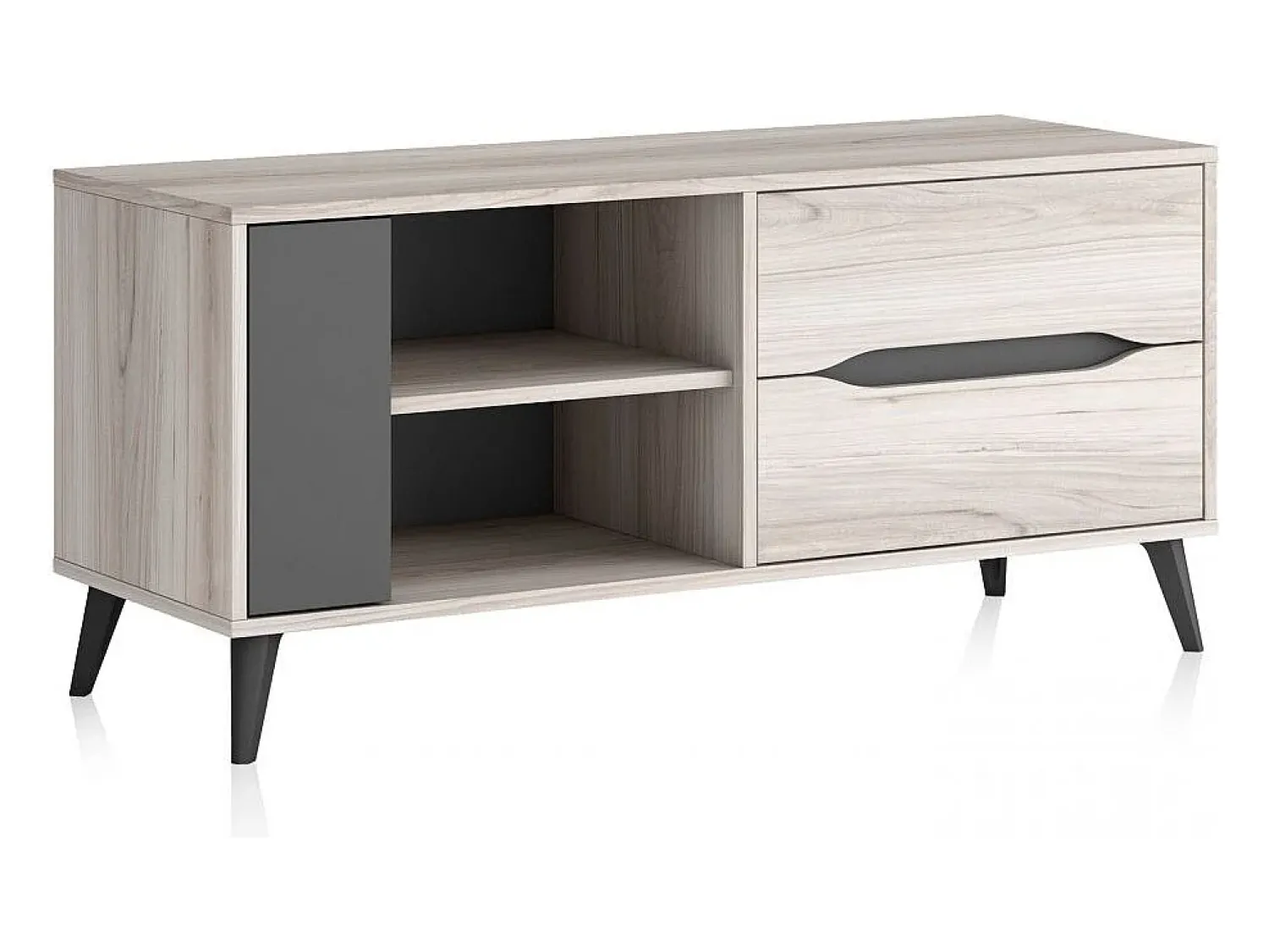 Móvel De Tv*duehome Mesa de TV Lizz 110 Grayish - Antracita Multicor