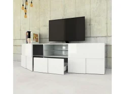 Móvel De Tv| Mesa de TV LONDON branca Branco