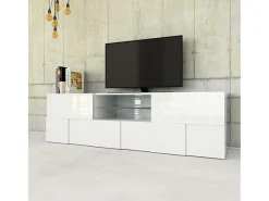 Móvel De Tv| Mesa de TV LONDON branca Branco