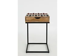 Hot Mesa de xadrez 42x66x42 cm castanha Avola AV1730-26 Preto / Castanho