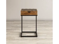 Hot Mesa de xadrez 42x66x42 cm castanha Avola AV1730-26 Preto / Castanho