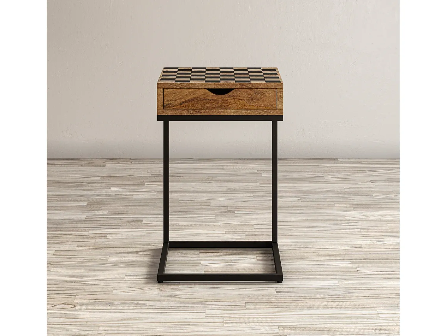 Hot Mesa de xadrez 42x66x42 cm castanha Avola AV1730-26 Preto / Castanho
