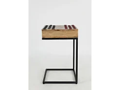 Hot Mesa de xadrez 42x66x42 cm castanha Avola AV1730-26 Preto / Castanho