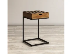 Hot Mesa de xadrez 42x66x42 cm castanha Avola AV1730-26 Preto / Castanho