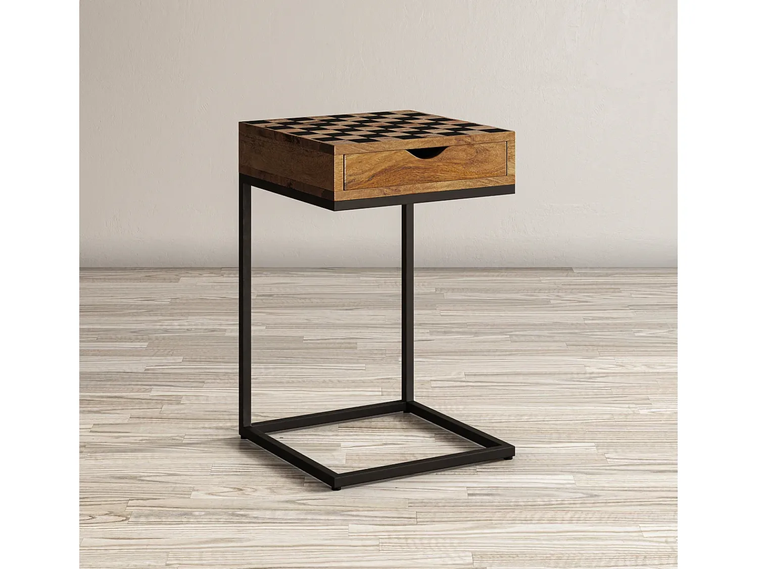 Hot Mesa de xadrez 42x66x42 cm castanha Avola AV1730-26 Preto / Castanho
