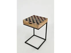 Hot Mesa de xadrez 42x66x42 cm castanha Avola AV1730-26 Preto / Castanho
