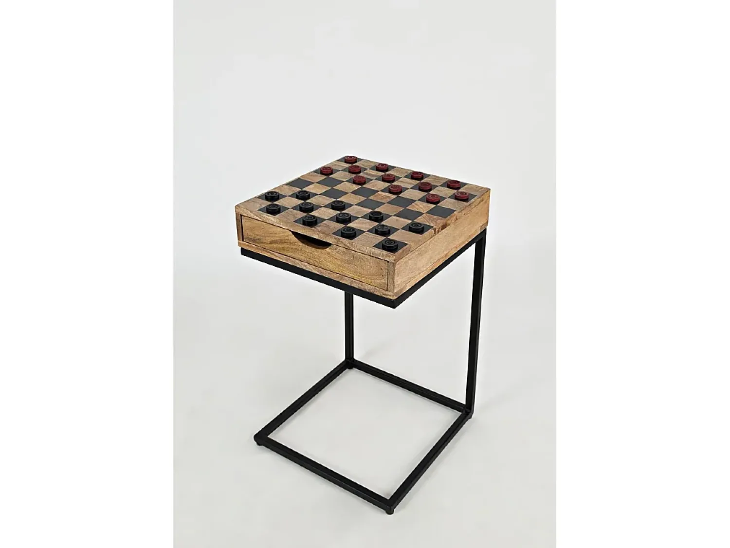 Hot Mesa de xadrez 42x66x42 cm castanha Avola AV1730-26 Preto / Castanho