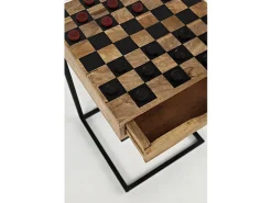 Hot Mesa de xadrez 42x66x42 cm castanha Avola AV1730-26 Preto / Castanho