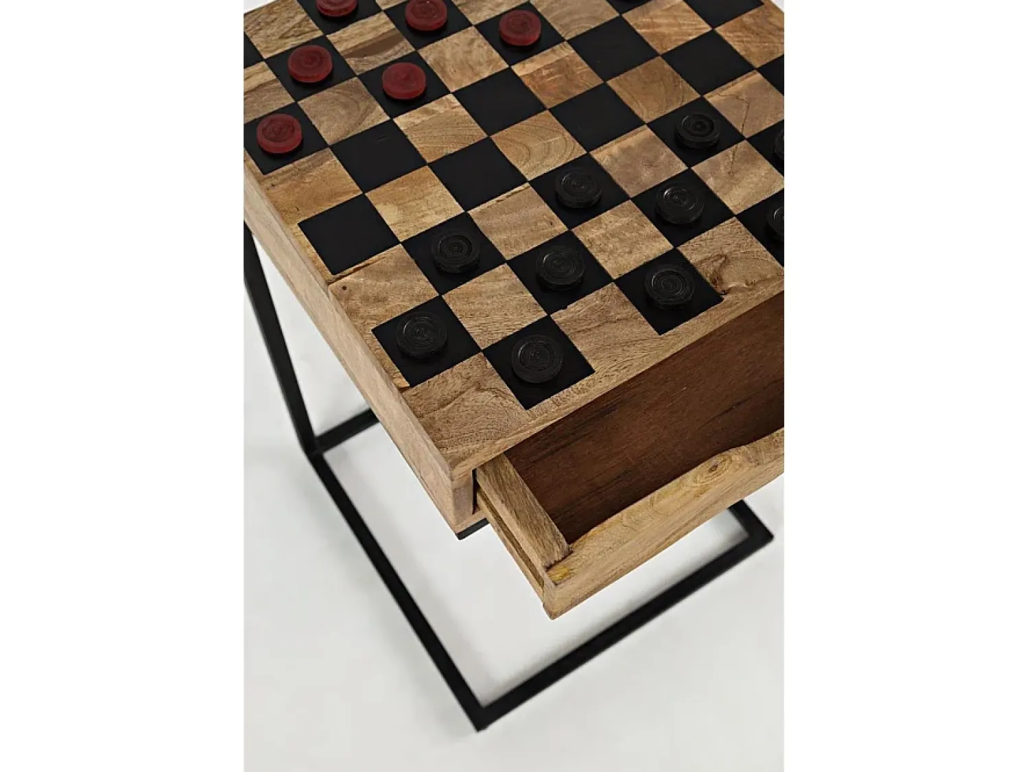 Hot Mesa de xadrez 42x66x42 cm castanha Avola AV1730-26 Preto / Castanho