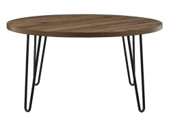 Mesa De Centro|Dorel Home Mesa decorativa em aglomerado de madeira de carvalho claro - estrutura Castanho
