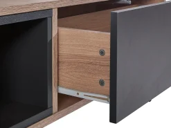 Mesa De Centro|Loft24 Mesa decorativa em vidro e estrutura metálica preta Natural claro