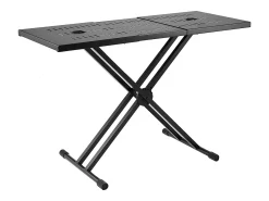 Consola* Mesa DJ Portátil SucceBuy, Suporte de Teclado Double-X, Altura Ajustável, Suporte de Mixagem de Áudio, (820-1095) x 465 mm Preto
