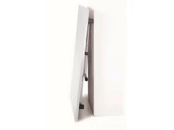 Discount Dmora Mesa dobrável Daccurs, Mesa de camping com pernas de metal dobráveis, Mesa de jantar moderna multifuncional, 100% Fabricado na Itália, 125x75h80 cm, Branco