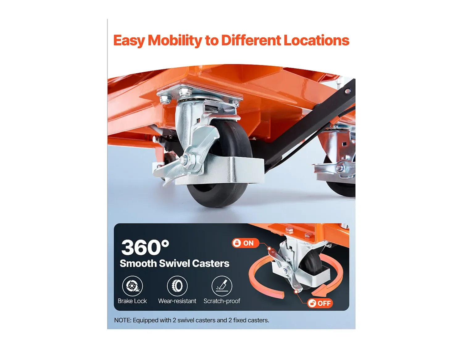 Mesa De Centro* Mesa Elevatória, SucceBuy Mesa Elevatória Hidráulica de 1 200 mm, Capacidade de 226,8 kg, Carrinho Manual de Tesoura Dupla, Base Antiderrapante Cor de laranja