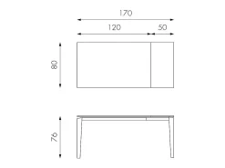Sale Mesa extensível de 120cm a 170cm moderna Tampo Cerâmico em Vidro Temperado Mármore Branco