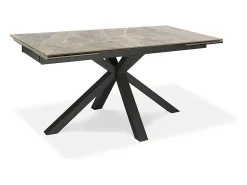 Mesa De Centro* Mesa extensível de 160cm a 240cm moderno Tampo Cerâmico sobre Vidro Temperado Mármore Antracite Cinza antracite