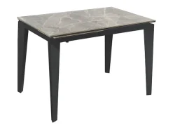 Hot Mesa extensível de 120cm a 170cm moderno Tampo Cerâmico sobre Vidro Temperado Mármore Antracite Cinza antracite