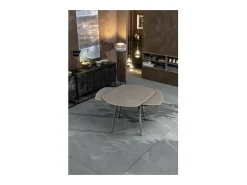 Mesa De Centro* Mesa extensível Kyoto Four em vidro temperado cinza pomba até 180cm Cinzento