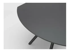 Mesa De Centro| Mesa extensível Kyoto Four em vidro temperado cinza grafite até 180cm Cinzento