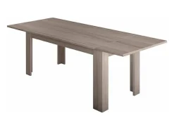 Consola*Dmora Mesa extensível Natan, Consola extensível até 12 lugares, Consola extensível 100% Fabricado em Itália, 160/210x90h75 cm, Olmo pérola Castanho