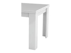Consola|Dmora Mesa extensível Otto, Consola auxiliar de cozinha, Mesa extensível, 100% Fabricado em Itália, 90x90h75 cm, brilhante Branco