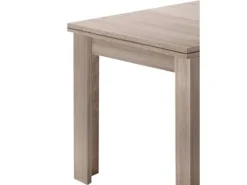 Dmora Mesa extensível Otto, Consola auxiliar de cozinha, Mesa extensível, 100% Fabricado em Itália, 90x90h75 cm, Olmo pérola^ Consola