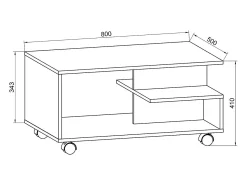 VCM Mesa lateral & mesa de café Stango Antracite/carvalho mel Dimensões aprox. A. 41 x L. 80 x P. 50 cm^ Mesa De Centro