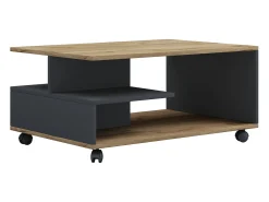 VCM Mesa lateral & mesa de café Stango Antracite/carvalho mel Dimensões aprox. A. 41 x L. 80 x P. 50 cm^ Mesa De Centro
