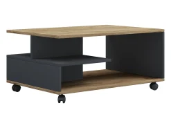 VCM Mesa lateral & mesa de café Stango Antracite/carvalho mel Dimensões aprox. A. 41 x L. 80 x P. 50 cm^ Mesa De Centro