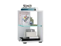 Clearance VCM Mesa lateral & mesa de café Elani Branco A. 45 x L. 30 x P. 30 cm Multicor
